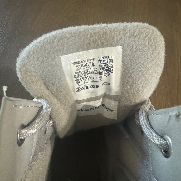 Sperry Saltwater Wool Gray Water Resistant Duck Boot 9 - Picture 2 of 5